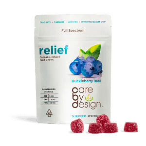 CBD Huckleberry Basil Relief Gummies 24 count