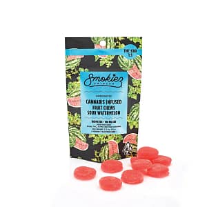 CBD Sour Watermelon 10pk 100mg CBD 100mg THC