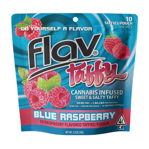 Blue Raspberry Taffy 10 piece 100mg bag
