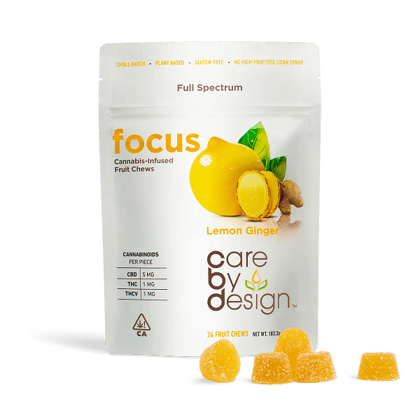 CBD Lemon Ginger Focus Gummies 24 count