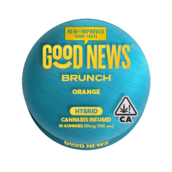 Good News Brunch Sour Orange Gummies 10pk 100mg